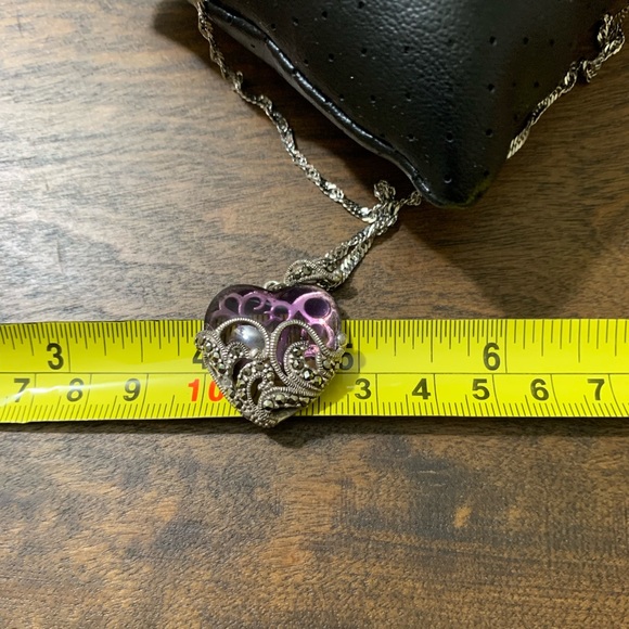 ITALY 925 STERLING SILVER NECKLACE STONE PENDANT - Picture 11 of 11